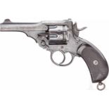 Webley Mark IV Service Revolver 1899Kal. .455 Webley, Nr. 100878, Nummerngleich. Fast blanker