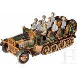 A Tipp & Co. Halftrack6 cm-series, 30s, sheet metal finish lithographed, metal chains on rear