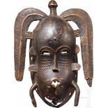 Tanzmaske aus Bronze, Senufo, ElfenbeinküsteFeiner Bronzeguss mit schöner Alterspatina.