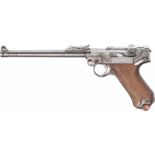 Lange Pistole 08, DWM 1917, mit TascheKal. 9 mm Luger, Nr. 129g, Gültiger Beschuss. Nummerngleich.