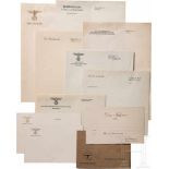 Adolf Hitler - 25 Blanko-Briefbögen u.a.Zwei vierseitige Bögen "Der Führer" mit Schrift und