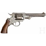 Versuchs-Perkussionsrevolver Stahl, Hassfurt, um 1865Kaliber 9 mm, Nr. 17414 auf der Innenseite