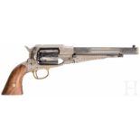 Gravierter Remington New Model Army, Westerner's Arms, im KastenKal. .44, Nr. 21418, Kal. .44 Perk.,