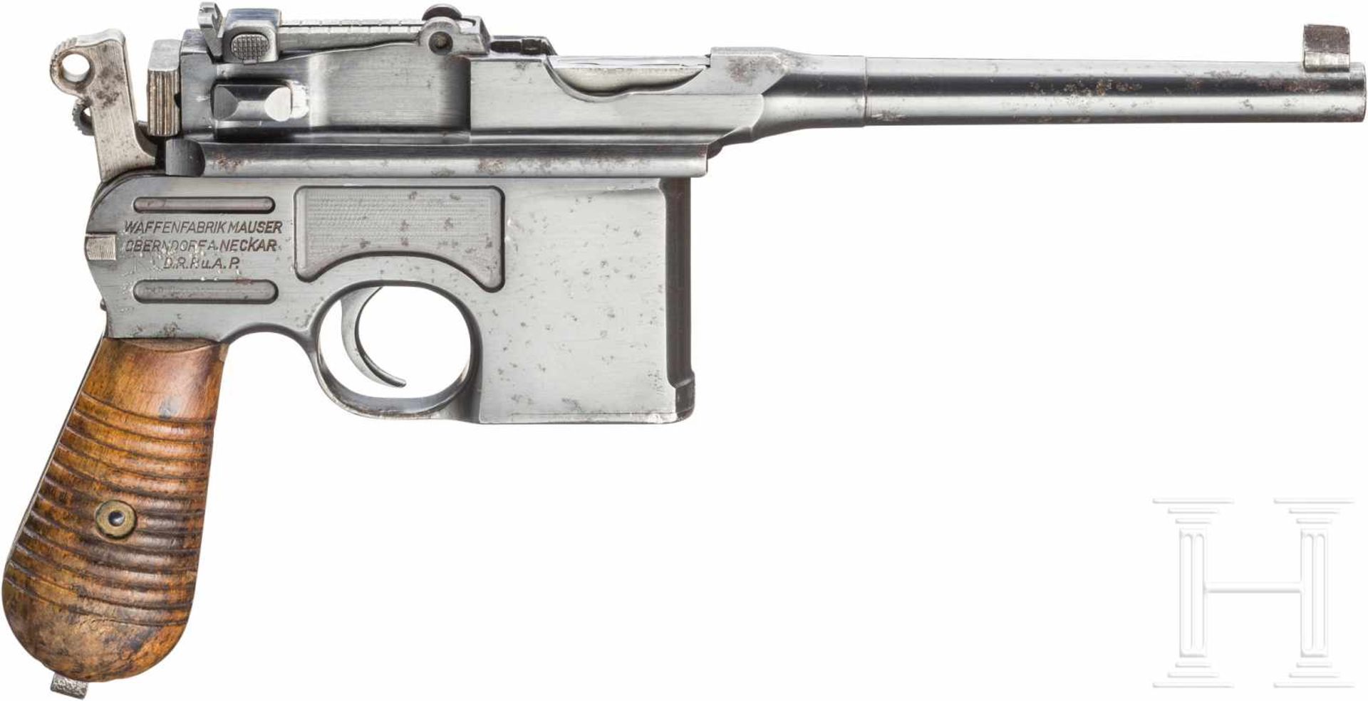 Mauser Mod. 1930Kal. 7,63 Mauser, Nr. 916460, Nummerngleich. Fast blanker Lauf, Länge 130 mm. - Bild 2 aus 2