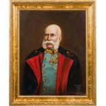 Kaiser Franz Joseph I. von Österreich - PortraitgemäldeÖl auf Leinwand und erneuertem Keilrahmen,