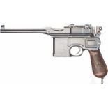 Mauser C 96 "Prewar Commercial", mit Kasten und LederKal. 7,63x25 mm, Nr. 317114, Nummerngleich