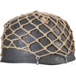 A Steel Helmet M38 for ParatroopsSecond pattern, stamped sheet steel construction retains 95 %