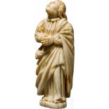 Elfenbeinfigur des Hl. Johannes, Frankreich, 17. Jhdt.Stehende, vollplastisch geschnitzte Figur