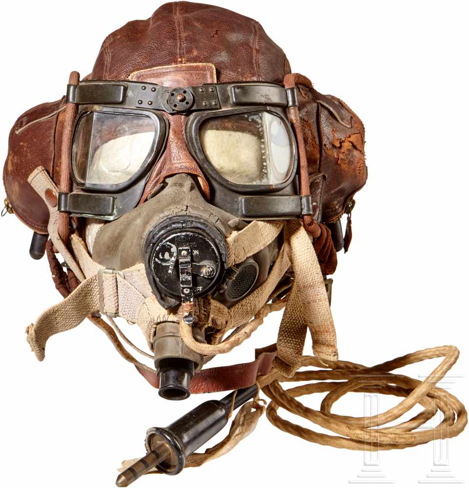 A Royal Air Force "Battle of Britain" Flight HeadgearType "B" British aviation helmet, early MKIV - Image 2 of 6