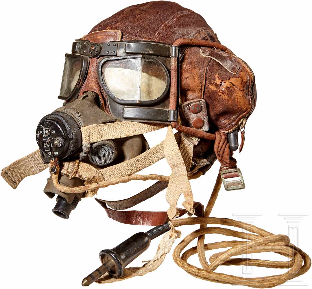 A Royal Air Force "Battle of Britain" Flight HeadgearType "B" British aviation helmet, early MKIV