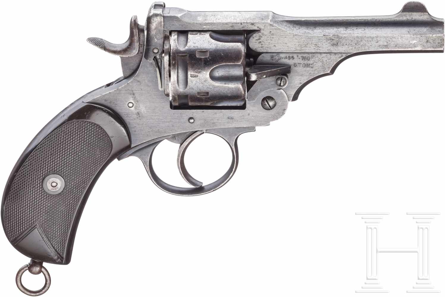 Webley Mark IV Service Revolver 1899Kal. .455 Webley, Nr. 100878, Nummerngleich. Fast blanker - Image 2 of 2