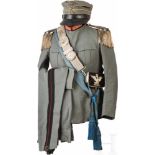 Uniform M 27 für Unterleutnants der InfanterieKäppi für Unterleutnants (Sottotenente) aus feldgrauem