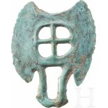 Rasiermesser, Mitteleuropa, späte Bronzezeit, 1250 - 850 v. Chr.Zweischneidiges Rasiermesser aus