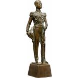 Bronzefigur des Prinzen Chumphon (1880 - 1923), Siam, um 1920 Sadej TiaEinteilig gegossene