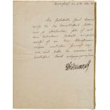 Otto Fürst von Bismarck (1815 - 1898) - eigenhändig signierter Brief vom 15.2.1891Doppelbogen mit