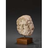 Marmorkopf Jupiters, römisch, 1. - 2. Jhdt.Der höchste Gott der Römer mit dichtem, üppigem Haar, die