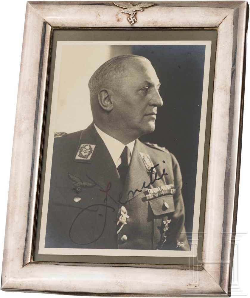 General der Flakartillerie Emil Zenetti (1883 - 1945) - japanischer Silbergeschenkrahmen mit