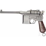 Mauser C 96 Mod. 1930, mit Kasten und LederKal. 7,63x25 mm, Nr. 908369, Nummerngleich bis auf