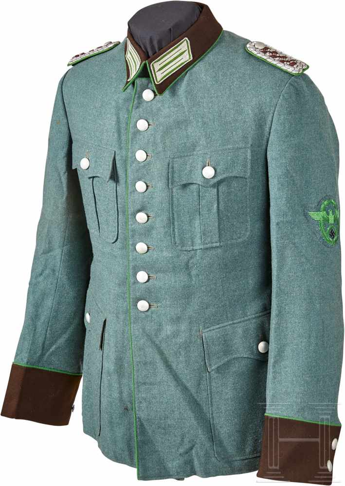 A Tunic for Meister (Senior NCO) of the Reich Protection PolicePolice-green wool in gabardine,