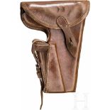Tasche für Pistole Roth Steyr M07Ordonnanz-Pistolentasche für Roth Steyr aus hellbraunem Leder mit