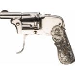 Novo-Revolver, vernickeltKal. 6,35 mm Brown., Nr. 318, Nummerngleich. Blanker Lauf, Länge 30 mm.