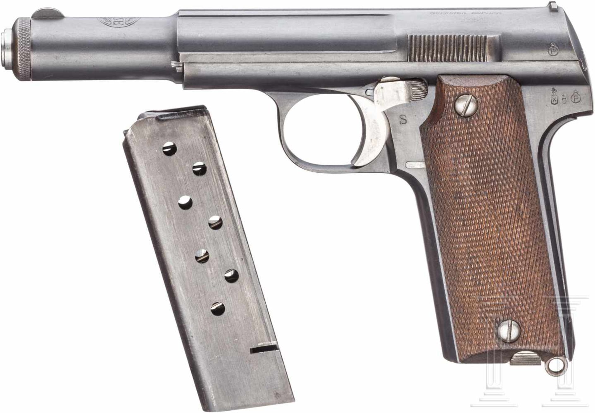 Astra Mod. 600/43Kal. 9 mm Luger, Nr. 9375, Verschluss S/N 8375, Lauf S/N 816, dieser blank.