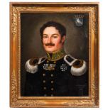 Portraitgemälde eines Majors der Jäger der BefreiungskriegeÖl auf Leinwand, Portrait in Uniform