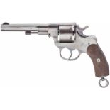 Revolver 1893, Simson SuhlKal. .440 Nagant, Nr. 8253, Nummerngleich. Blanker Oktagonallauf, Länge