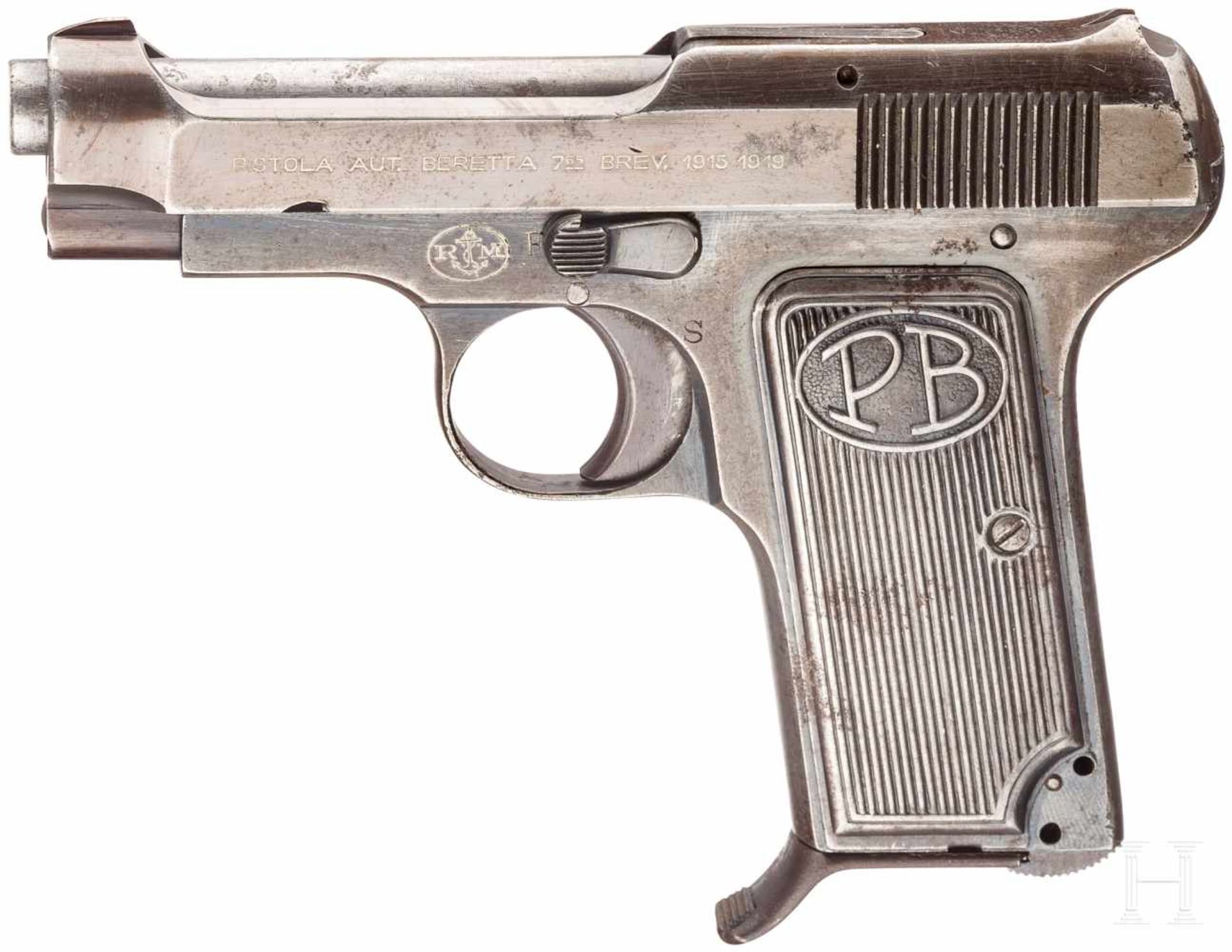 Beretta Brev. 1915 - 1919 Mod. 1922, Marine, mit TascheKal. 7,65 mm Brown., Nr. 219388,