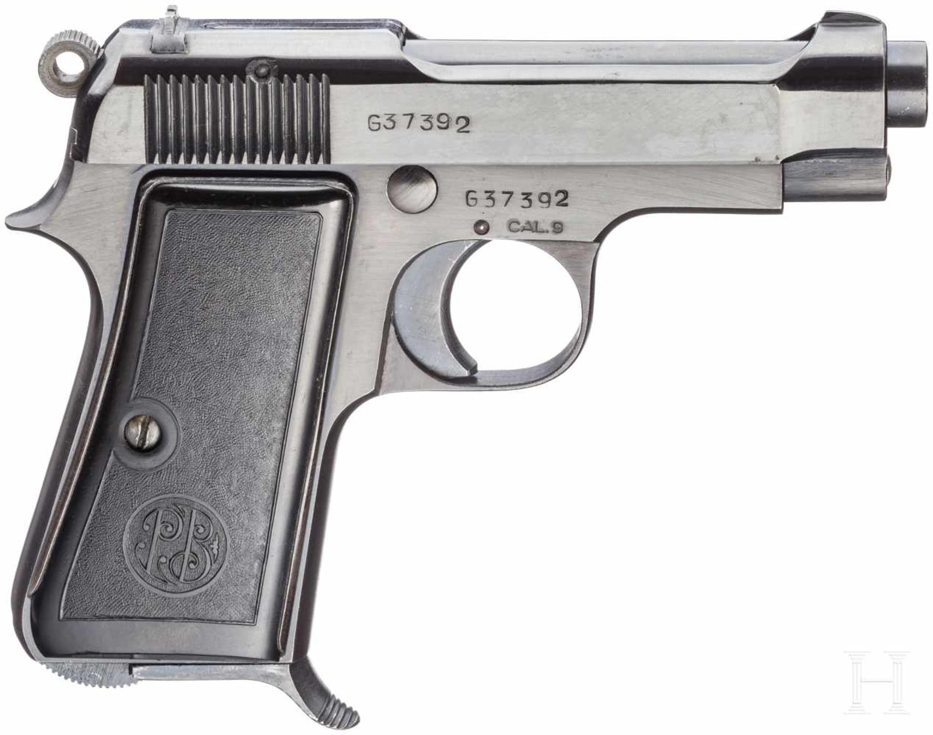 Beretta Mod. 34, G-SerieKal. 9 mm Brown. kurz, Nr. G 37392, Nummerngleich. Blanker Lauf. - Bild 2 aus 2