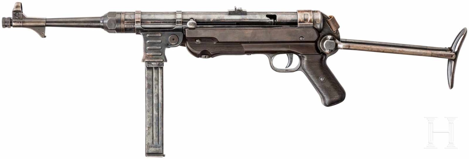 Originale Maschinenpistole Mod. 40 ("MP 40"), Code "660 - 40"Kal. 9 mm Luger, Nr. 3323d / 9183f, - Bild 2 aus 2