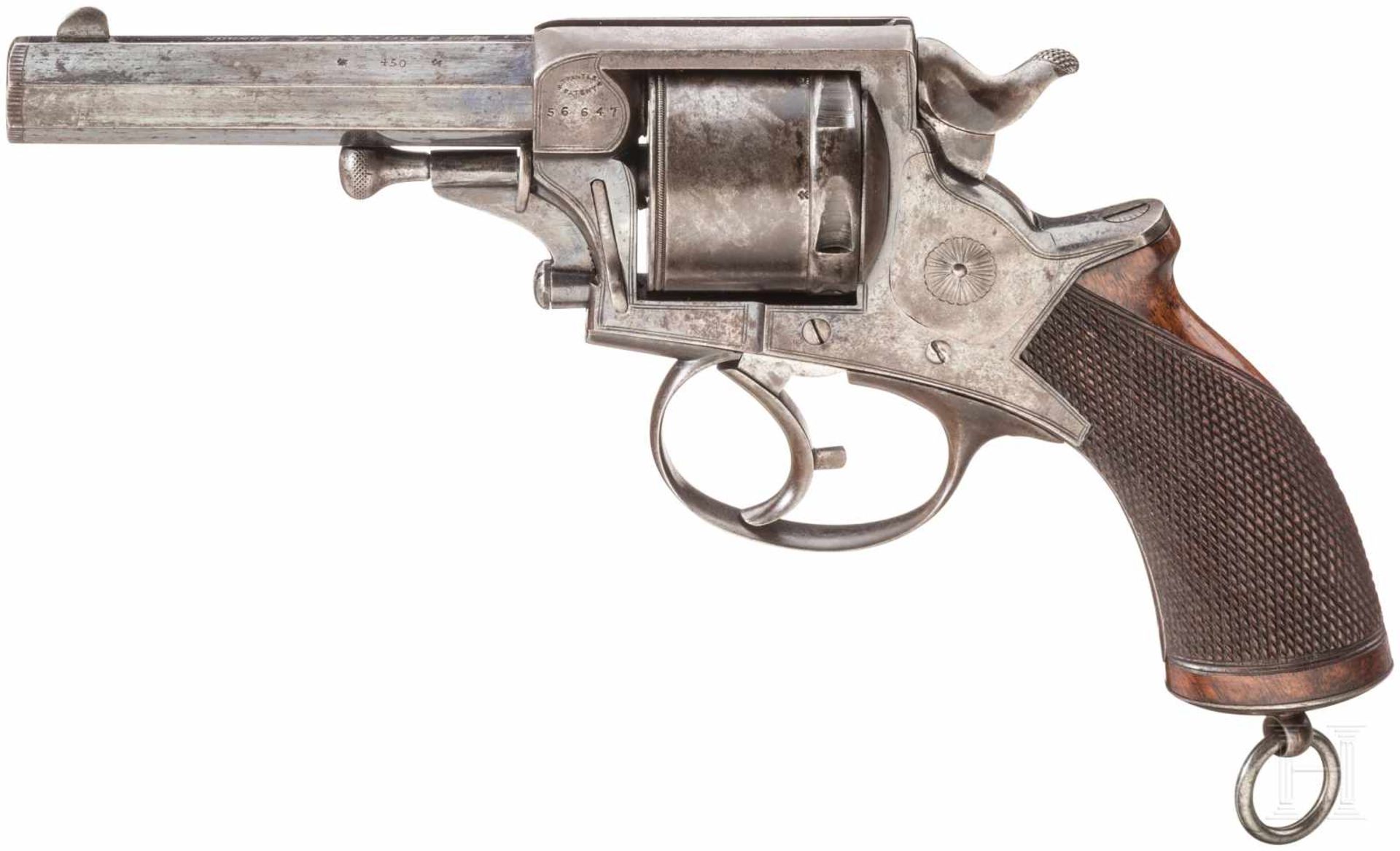 Revolver System Tranter im Kasten, London, nach 1871Kal. .450, Nr. 56647, Gezogener 4,5"-