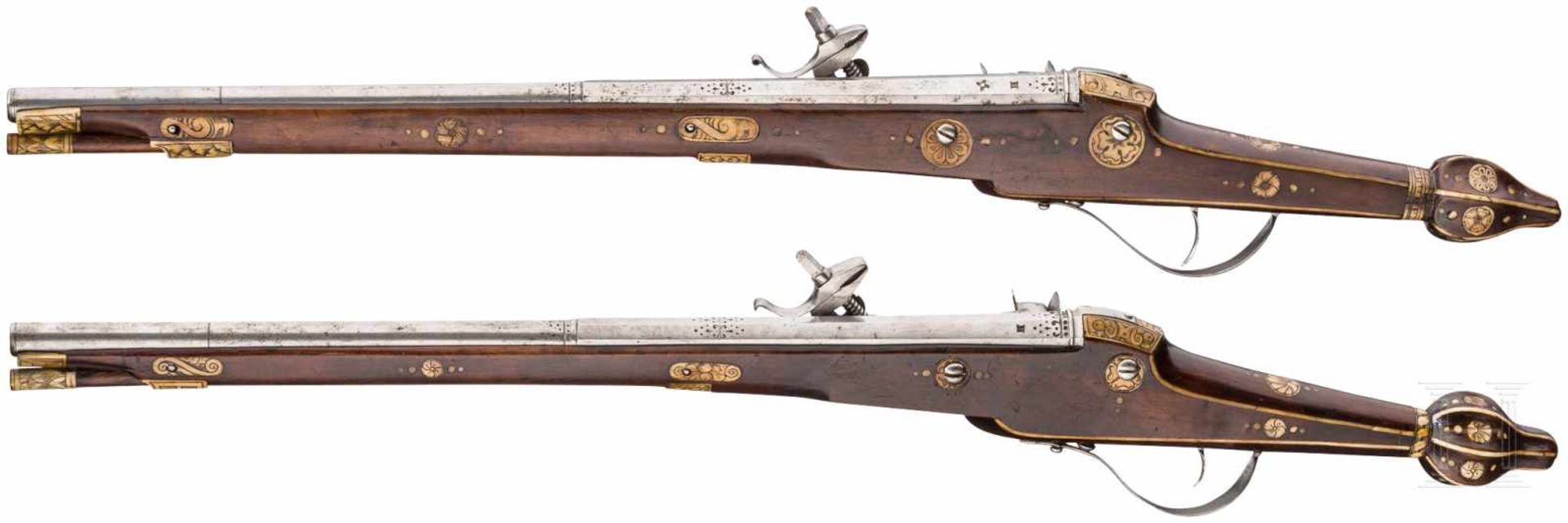 Ein Paar lange Radschlosspistolen (3. Modell) der Trabantengarde Christans II. von Sachsen, Hans - Bild 2 aus 7