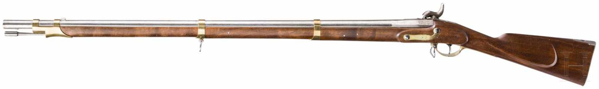 Preußisches Infanteriegewehr M 1839 für die bayerische LandwehrGlatter Lauf im Kaliber 18 mm, auf