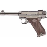Lathi Model L-35, Typ IVKal. 9mm Luger, Nr. 9045, Nummerngleich. Blanker Lauf. Ladeanzeiger.
