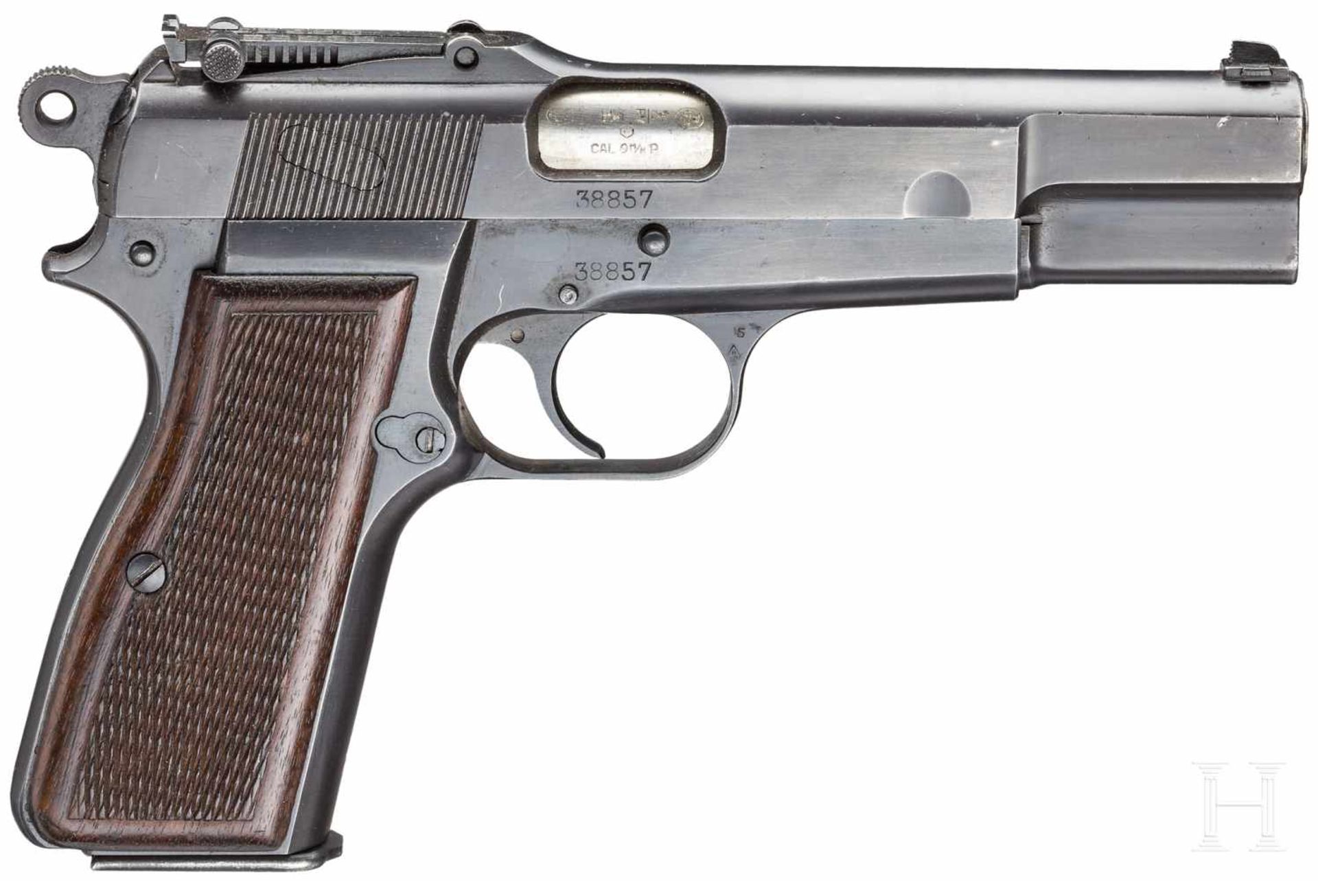 FN GP (Grand Puissance) Mod. 35, mit Tasche und AnschlagbrettKal. 9 mm Luger, Nr. 38857, - Bild 2 aus 3