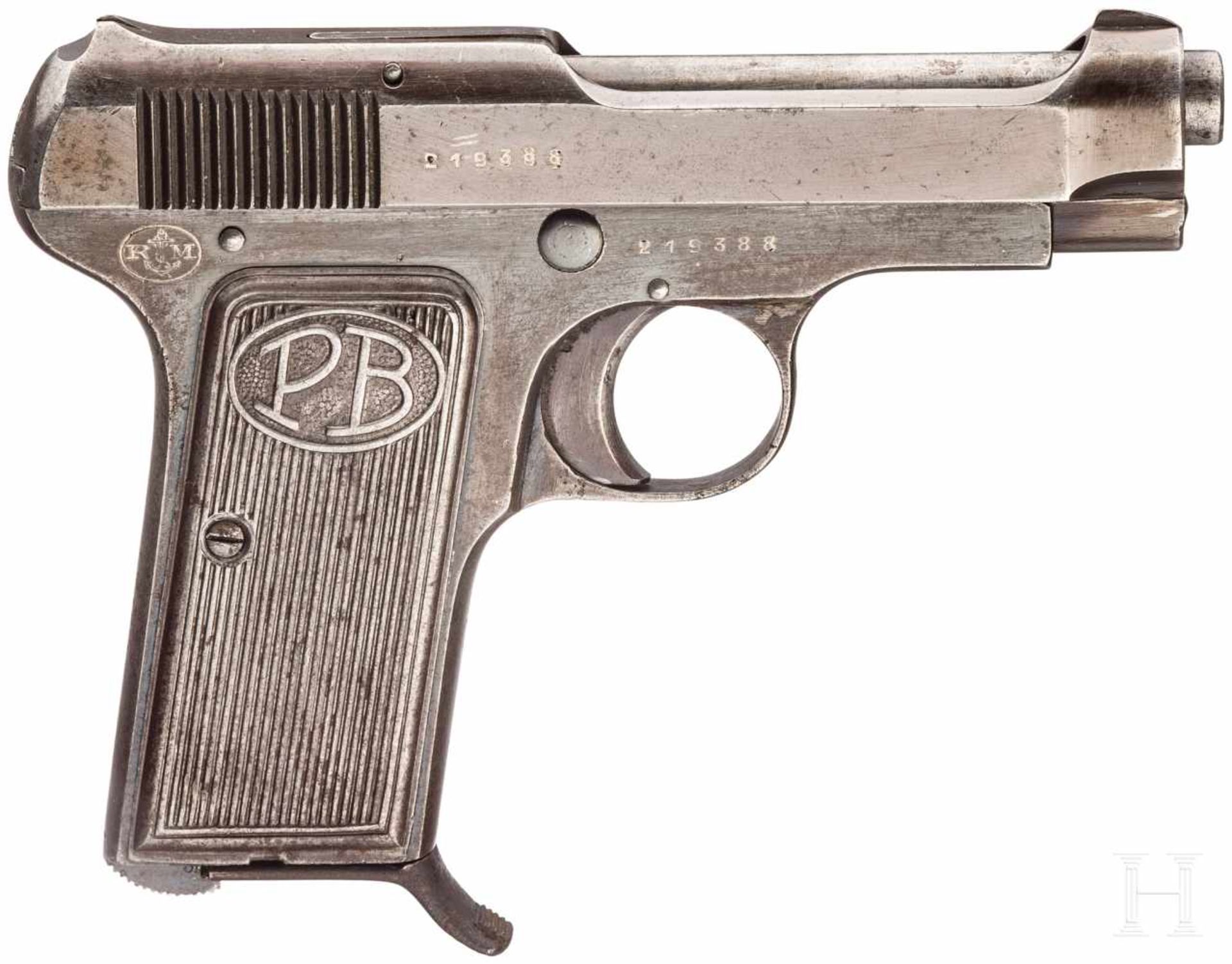 Beretta Brev. 1915 - 1919 Mod. 1922, Marine, mit TascheKal. 7,65 mm Brown., Nr. 219388, - Bild 2 aus 3