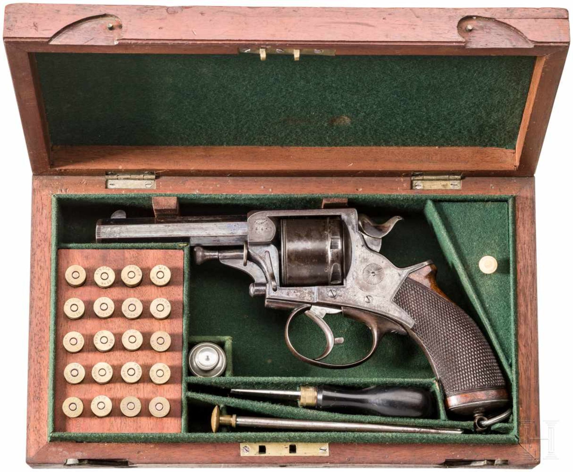 Revolver System Tranter im Kasten, London, nach 1871Kal. .450, Nr. 56647, Gezogener 4,5"- - Bild 3 aus 3