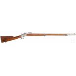 Nagant Rolling Block Rifle M 1872Kal. 10 mm CF, Nr. 17216, Leicht matter Lauf mit Bajonetthalter,