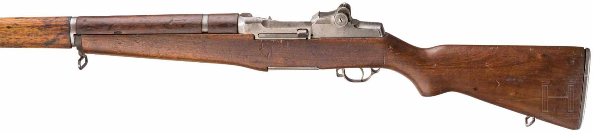 M1 Garand, Springfield ArmoryKal. .30-06 Spr., Nr. 89121, Gültiger deutscher Beschuss. Lauf etwas - Bild 2 aus 2