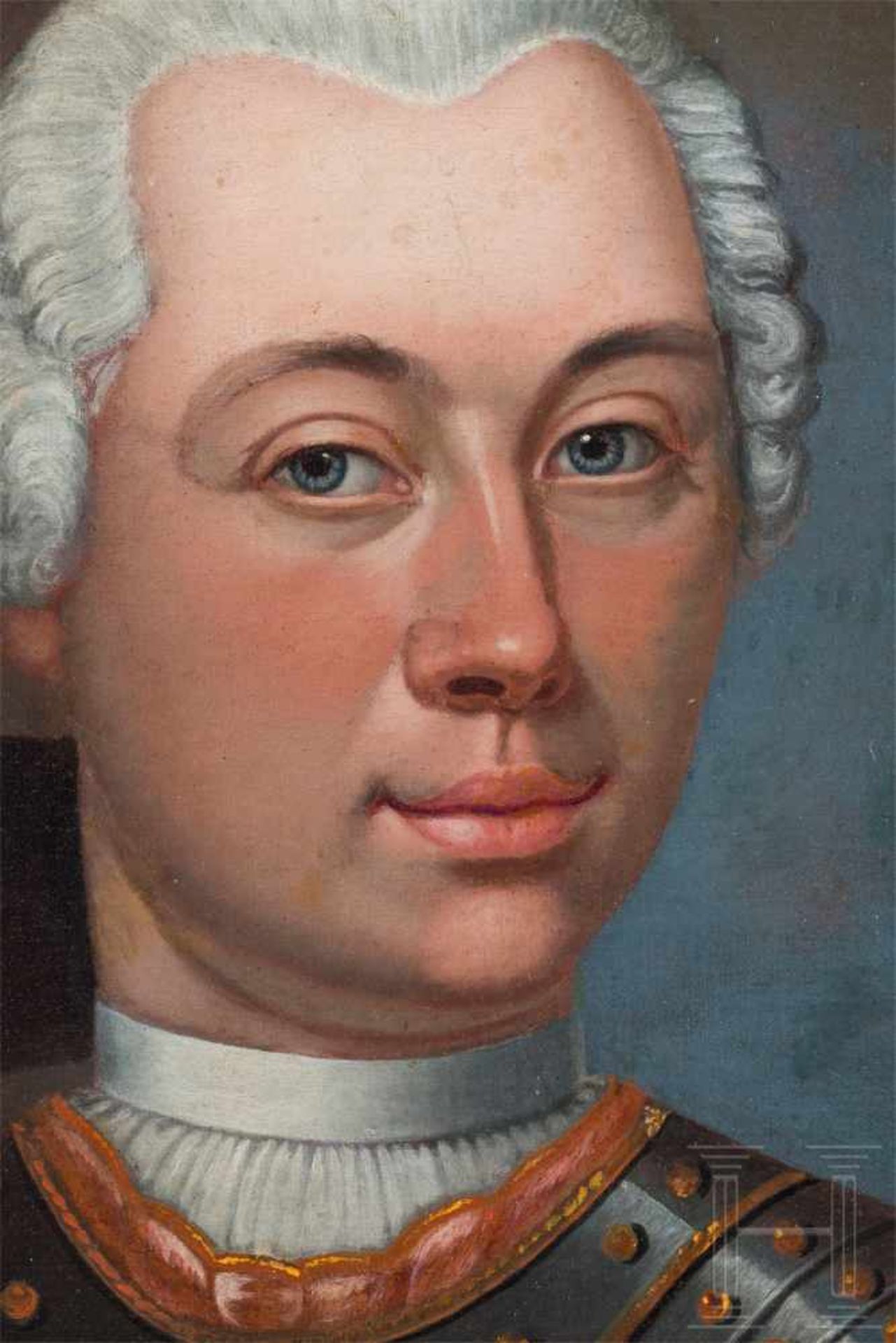 Portrait des Markgrafen Friedrich III. von Brandenburg, Bayreuth, datiert 1741Öl auf Leinwand. - Bild 2 aus 3