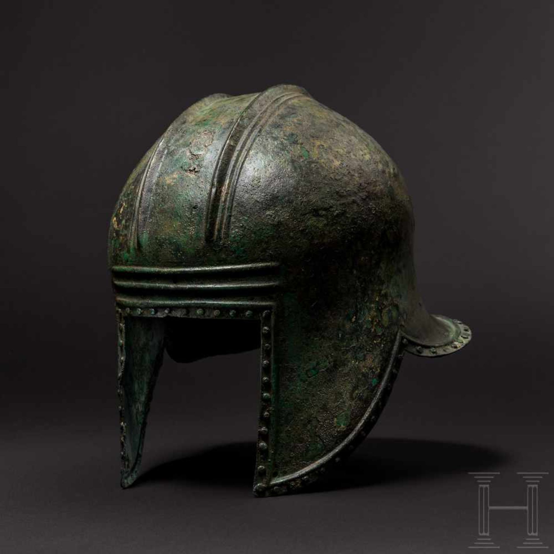 Illyrischer Helm, griechisch, 2. Hälfte 7. - 1. Hälfte 6. Jhdt. v. Chr.Bronzener Helm der