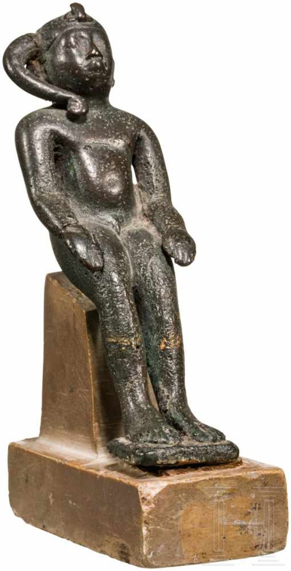 Statuette des Harpokrates, Ägypten, Dritte Zwischenzeit und Spätzeit, 7. - 4. Jhdt. v. Chr.Sitzfigur