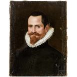 Portrait des Domenico Lucatello, Italien, datiert 1588Öl auf Leinwand. Portrait eines Mannes