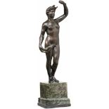 Bronzeskulptur der stehenden Venus im Bade, Frankreich, 18./19. Jhdt.Vollplastische, stehende