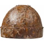 Eiserner Bandhelm, Mitteleuropa, spätes 5. - 6. Jhdt.Eindrucksvoll erhaltener Bandhelm vom Typ St.