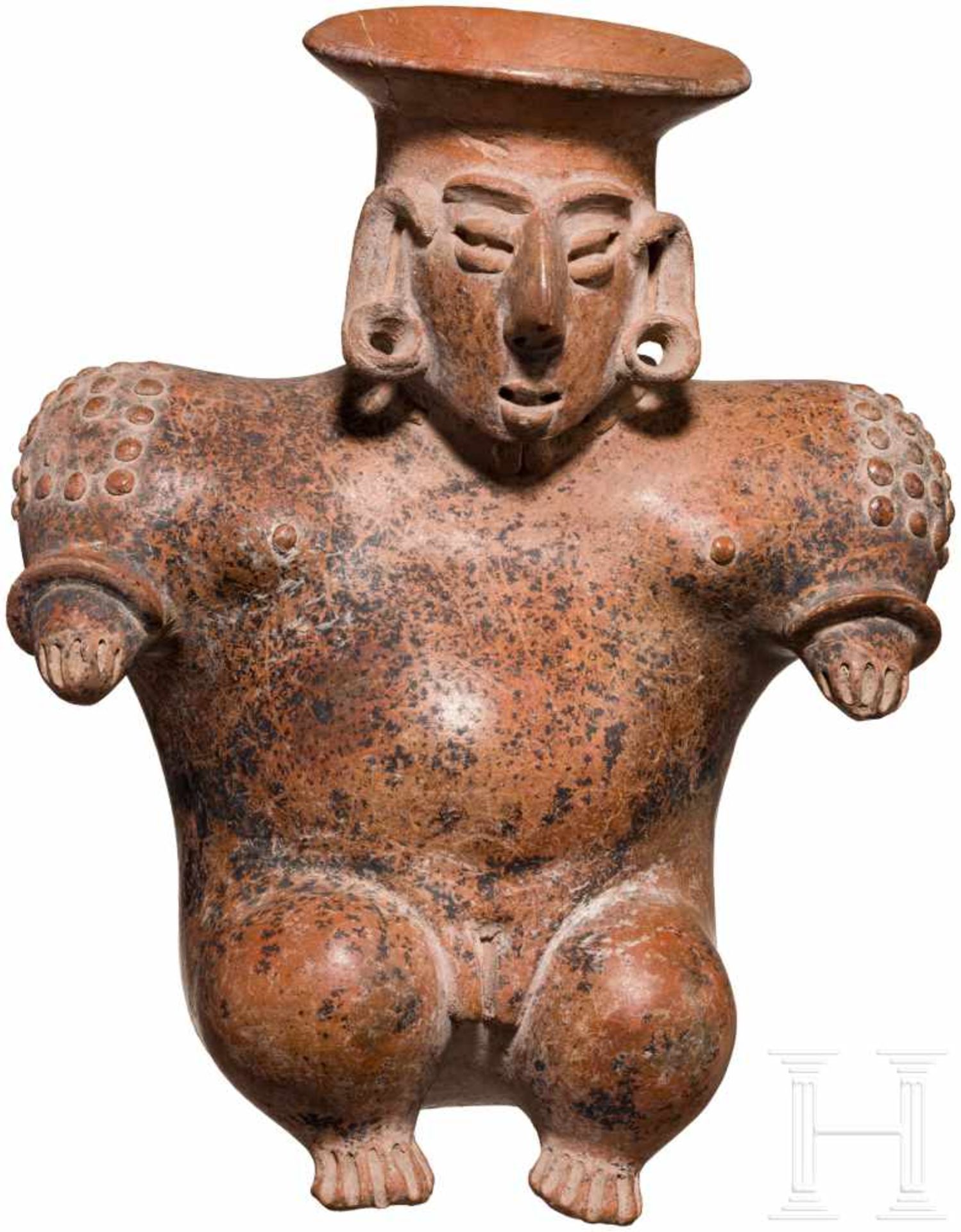 Figurengefäß, Nayarit, Mexiko, 100 v. Chr. - 250 n. Chr.Bauchiges Keramikgefäß in Form einer