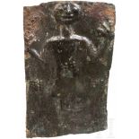 Votivblech mit Adorant, urartäisch, 8. Jhdt. v. Chr.Rechteckiges Bronzeblech mit von hinten