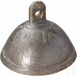 Bronzeglocke, östlicher Mittelmeerraum, byzantinisch, 10. - 12. Jhdt.Tierglocke mit eingravierter