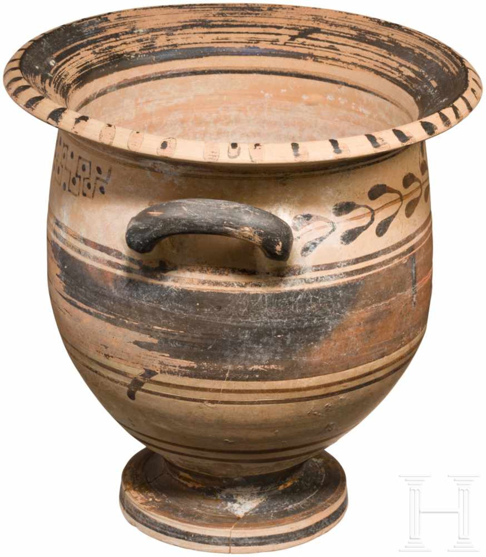 Glocken-Krater, Unteritalien, 6. - 5. Jhdt. v. Chr.Subgeometrischer, canosinischer Glocken-Krater. - Bild 3 aus 3